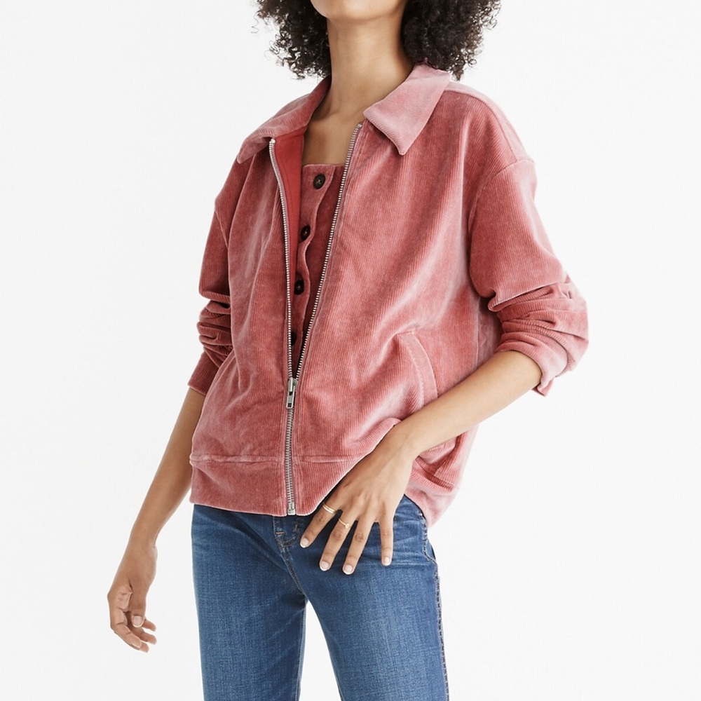 Madewell | Velour Corduroy Bomber Jacker